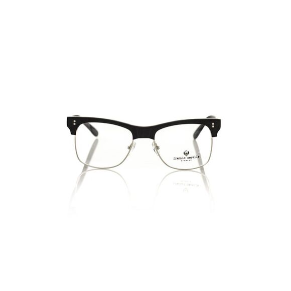 Frankie Morello Black Metallic Unisex Eyeglass Men's Frame - Picture 1 of 5